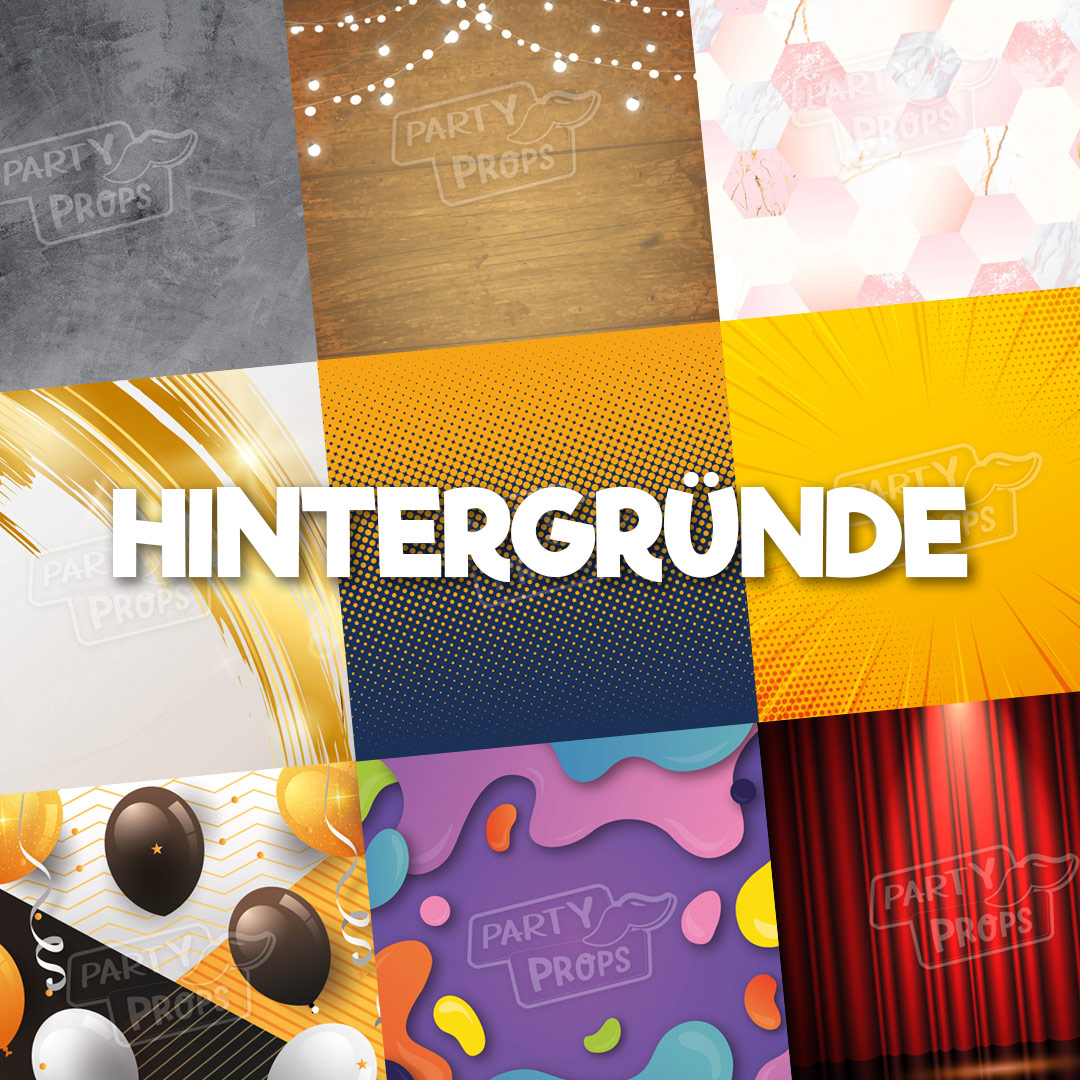 Fotobox-Hintergrund aus Stoff im Aufbau vor einer Fotobox
